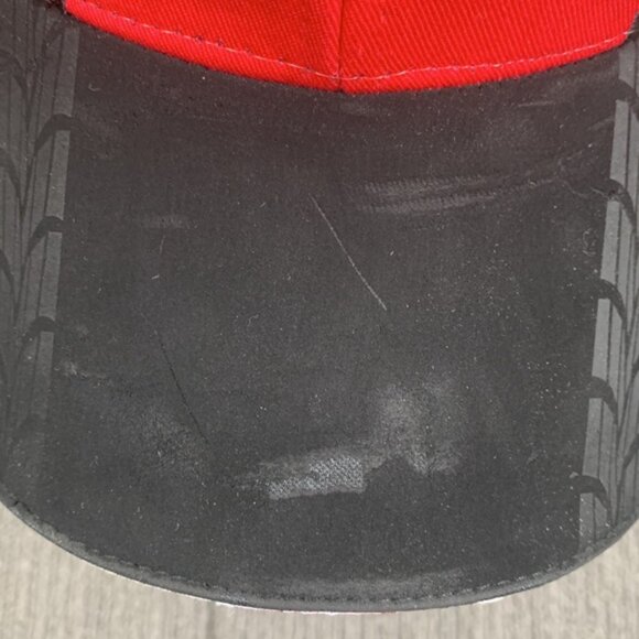 Stoops Freightliner Baseball Hat Cap Mens OSFA Red Black Tread Faux Suede Brim - Picture 5 of 16